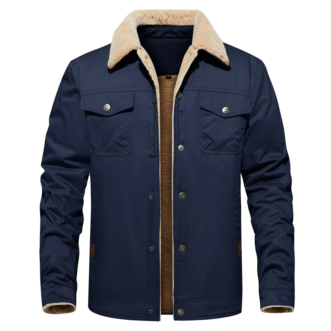 Frederick® | Autumn Winter Men's Jacket Casual Warm Fleece Black
