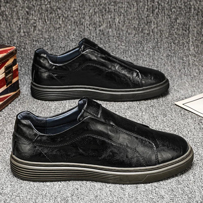 Roberto® | Classic Leather Slip-On Shoes