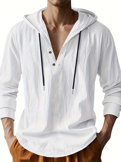 Ross | LUXURY LINEN SHIRT WITH HOOD
