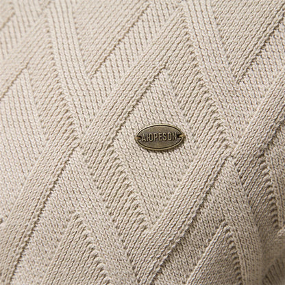 Lucas® | Premium Cotton Argyle Sweater