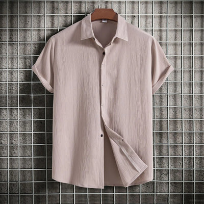 Steven | Cotton Linen Short Sleeved Shirt
