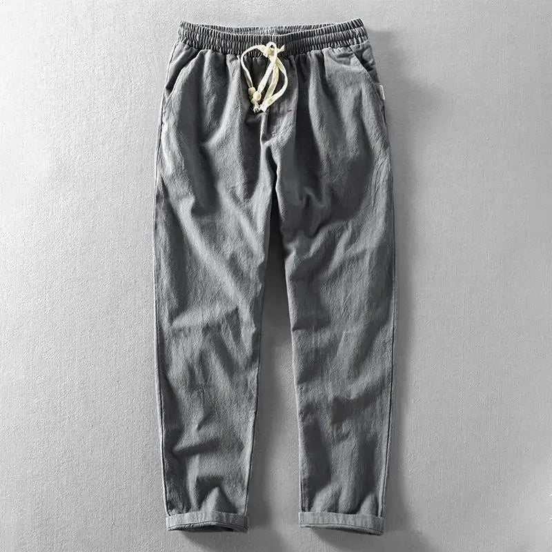 Kaleb® | Casual Linen Trousers With Drawstring Waist