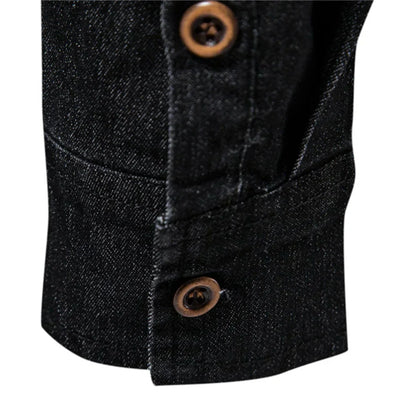 Roberto® | Men'S Stretch Cotton Denim Shirt