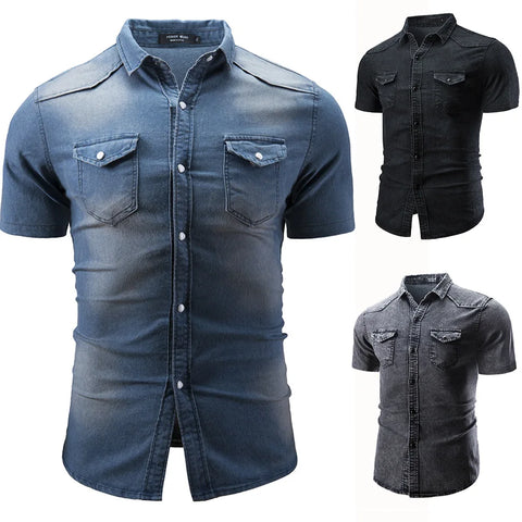 Otter | Short-sleeved denim shirt with pocket