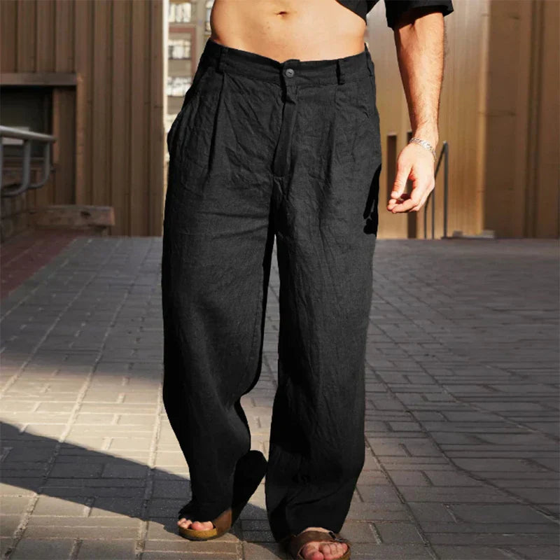 Kobe® | Wide Leg Linen Trousers
