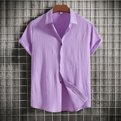 Steven | Cotton Linen Short Sleeved Shirt