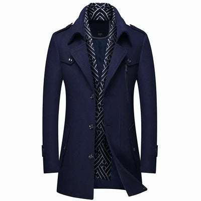 Fénix | Slim men's coat with modern interior pattern