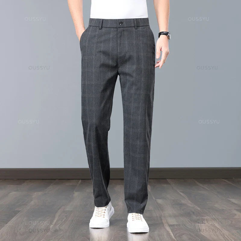 Tristan | Plaid Stretch Pants