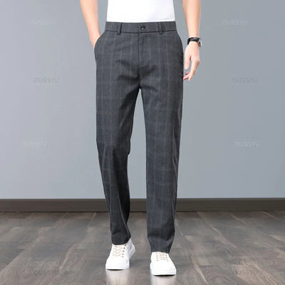 Tristan | Plaid Stretch Pants