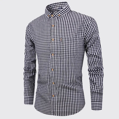 Vance | Elegant Plaid Cotton Shirt