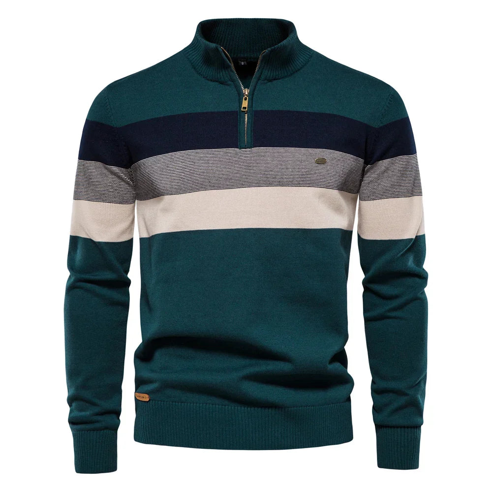 Cooper® | Warm patchwork zip-up sweater