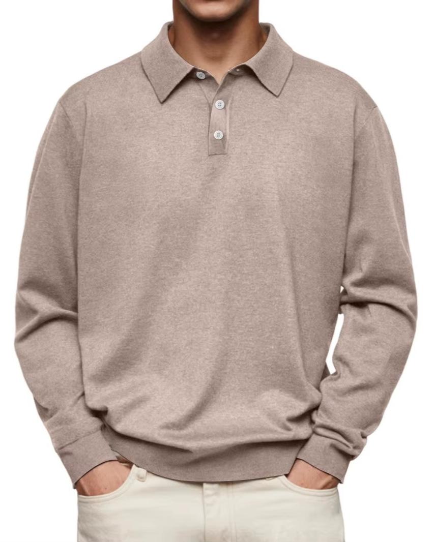 Neil | Long Sleeve Polo Shirt
