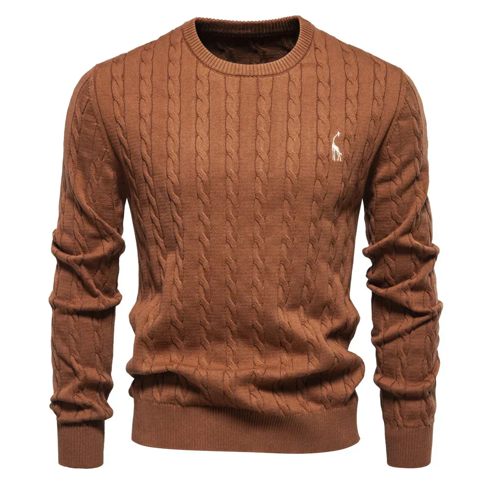 Doroteo® | Knitted Sweater With Giraffe Embroidery