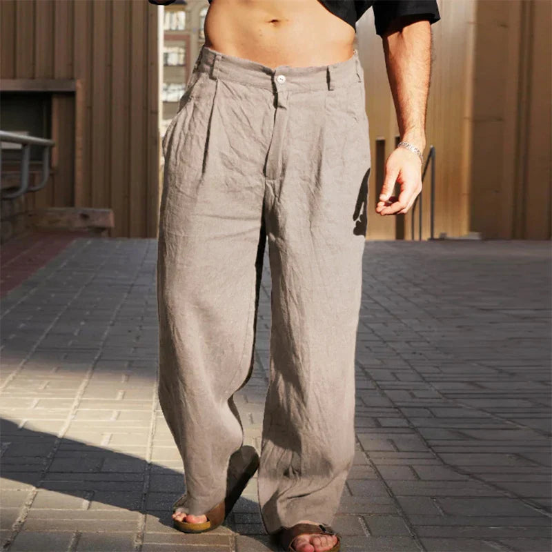 Kobe® | Wide Leg Linen Trousers