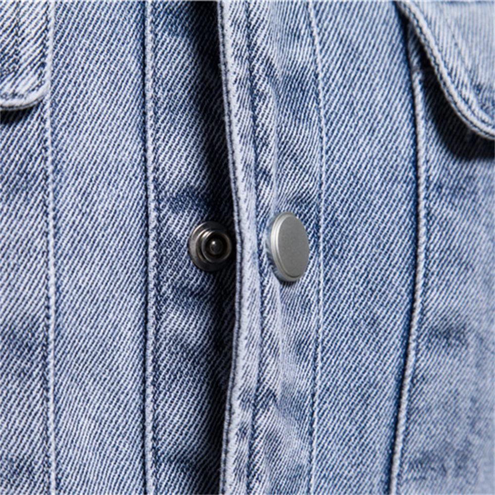 Truman® | 100% Cotton Denim Shirts Men Casual Solid Color Thick Long Sleeve Shirt For Men Spring High Quality Jeans Male Shirt