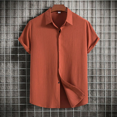 Steven | Cotton Linen Short Sleeved Shirt