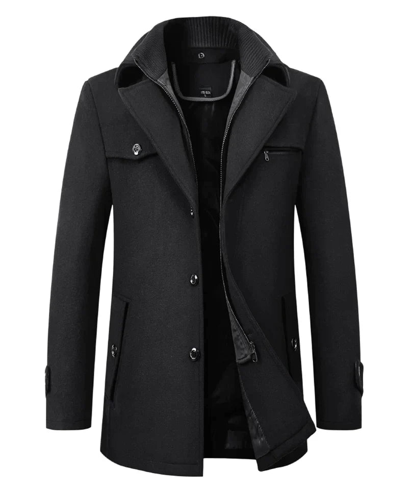 Esaú | Tailor-made men's coat with inside zip