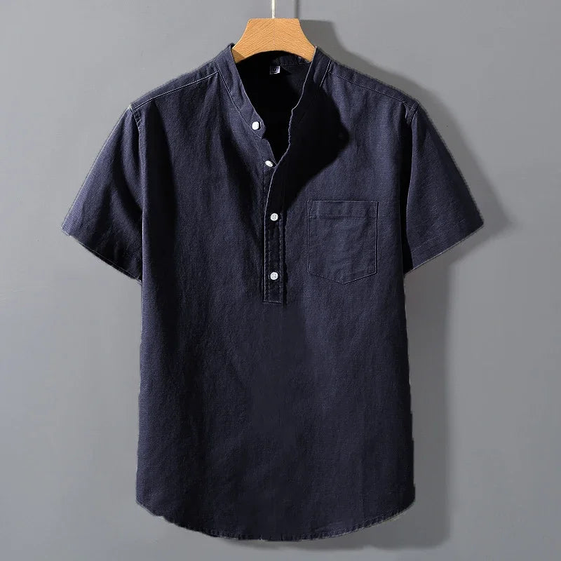 Ethan | Short Sleeved Cotton Shirt
