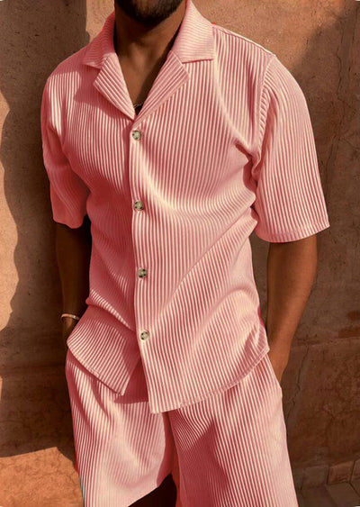 Rigel | Short-sleeved rope shirt and shorts set