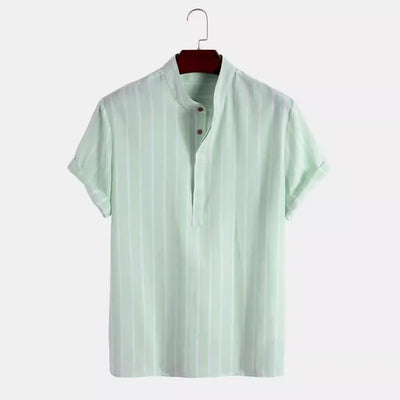 Zavier | Elegant Short Sleeved Striped Shirt