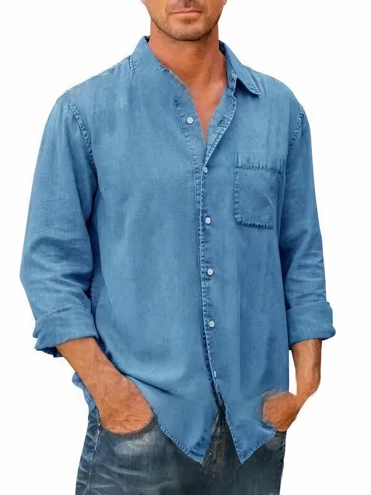 Fabian® | Long Sleeve Denim Shirt
