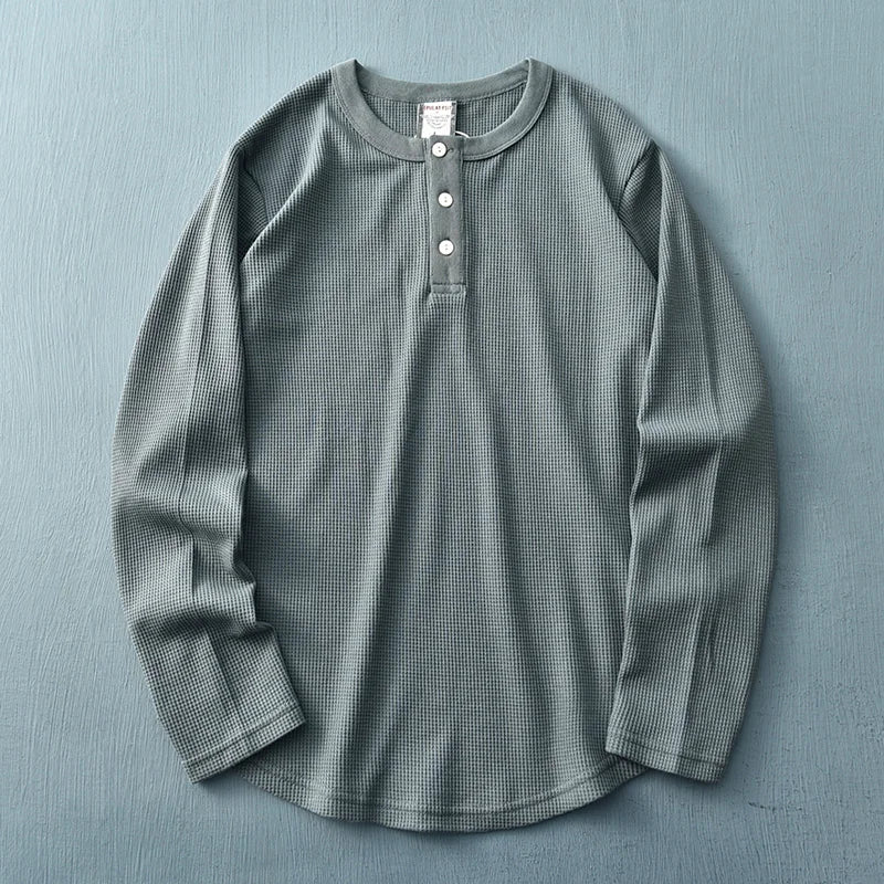 Keelin® | Cotton Waffle Henley