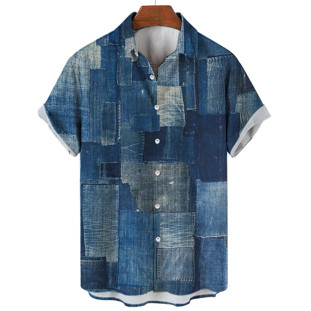 Derek® | Geometrisch Patchwork Shirt