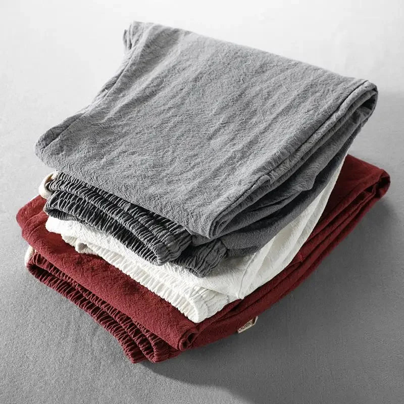 Kaleb® | Casual Linen Trousers With Drawstring Waist
