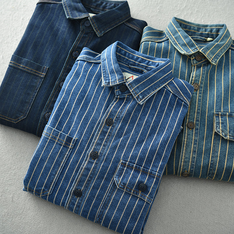 Daniel® | Vertical Striped Denim Jacket