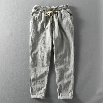 Kaleb® | Casual Linen Trousers With Drawstring Waist
