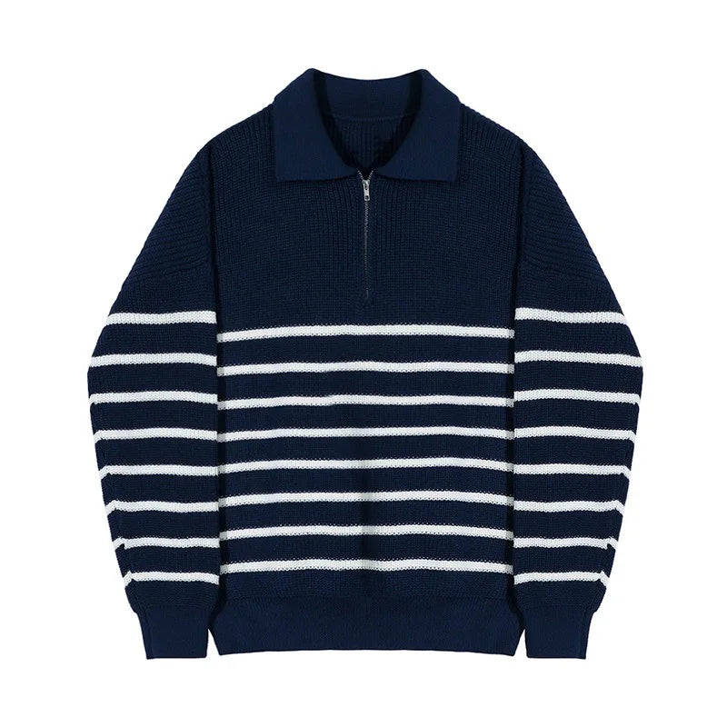 Herbert® | Modern Striped Knitted Sweater For Men: Stylish And Comfortable