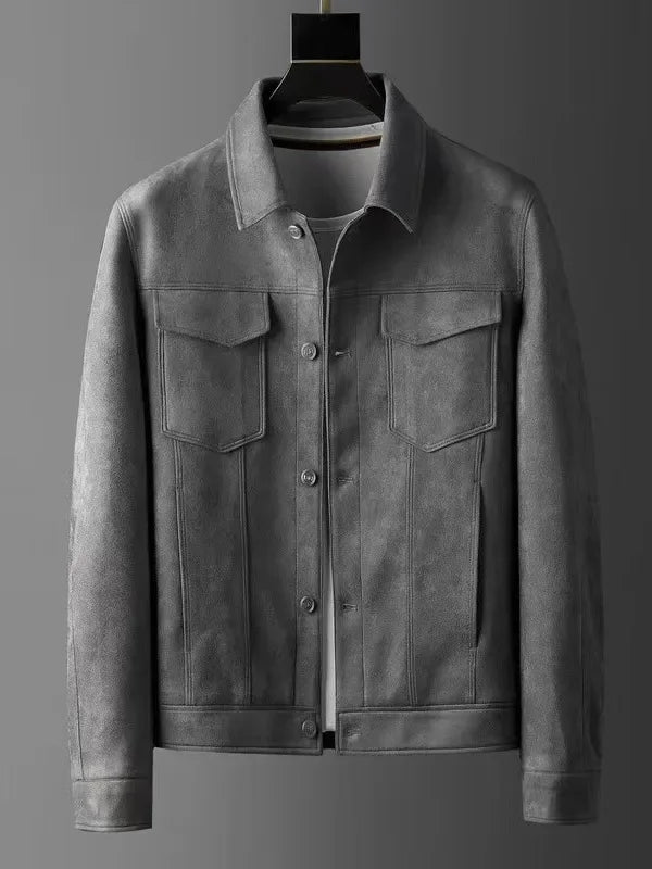 Garland® | Men's Autumn Winter Slim Fit Chamois Leather Jacket