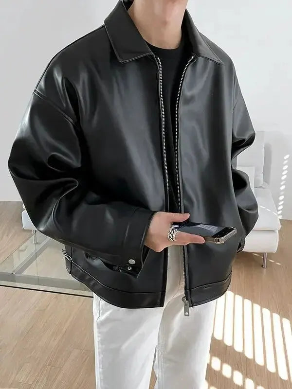 Geoffrey® | Casual PU Leather Jacket For Men