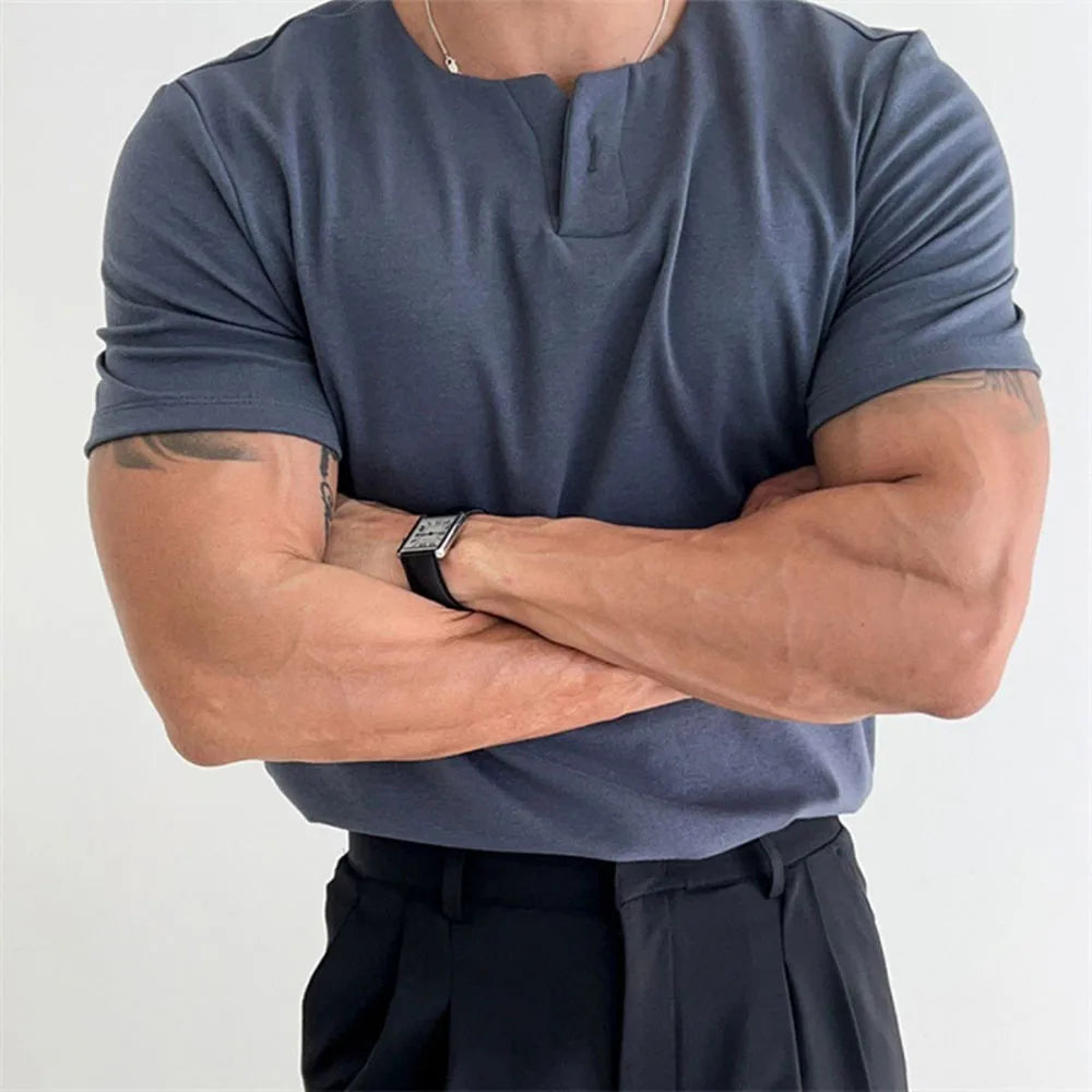 Domingo® | Premium Henley With Buttons