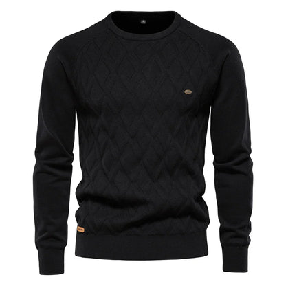 Lucas® | Premium Cotton Argyle Sweater