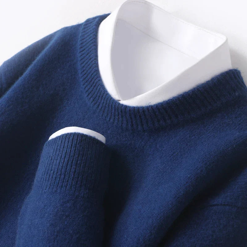 Eamon® | Wool Sweater With O-Neck