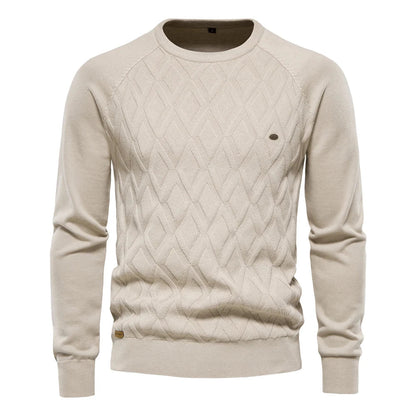 Lucas® | Premium Cotton Argyle Sweater