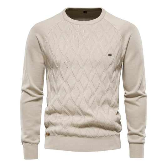 Lucas® | Premium Cotton Argyle Sweater
