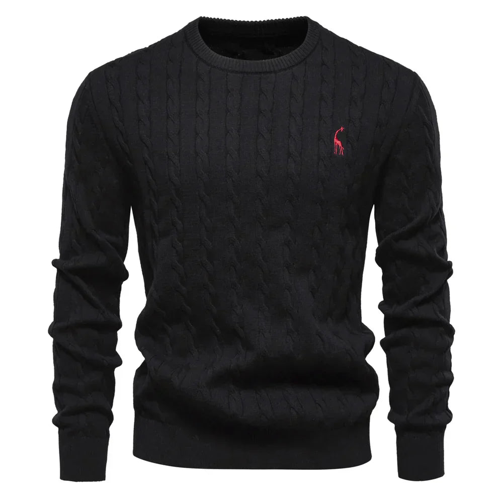 Doroteo® | Knitted Sweater With Giraffe Embroidery