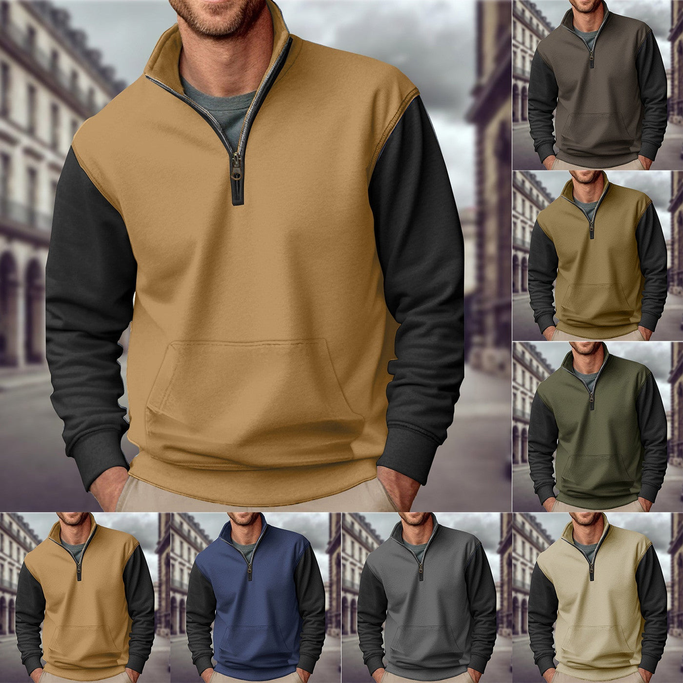 Javier® | Pullover With Half Zip Without Hood
