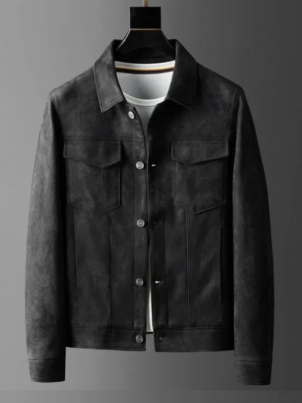 Garland® | Men's Autumn Winter Slim Fit Chamois Leather Jacket