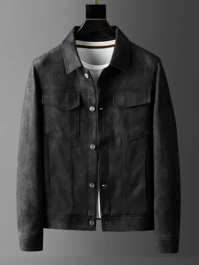Garland® | Men's Autumn Winter Slim Fit Chamois Leather Jacket