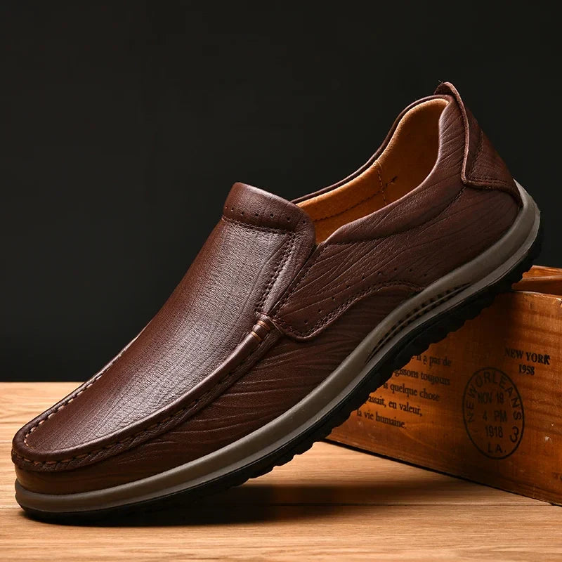 Kaspar® | Artur Genuine Leather Loafers