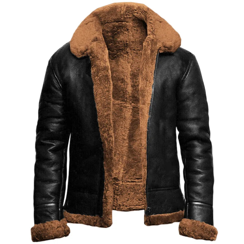 Cosme | Luxury fur-lined leather coat for men