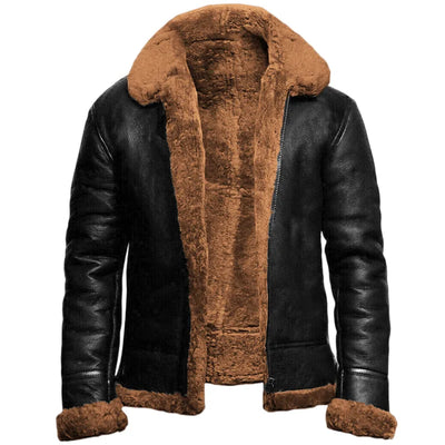 Cosme | Luxury fur-lined leather coat for men