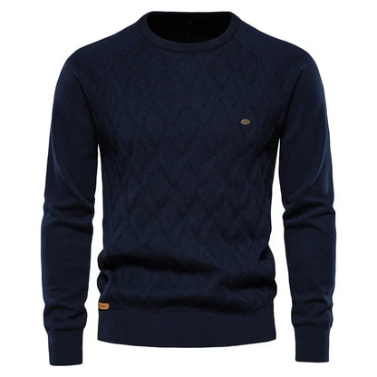 Lucas® | Premium Cotton Argyle Sweater