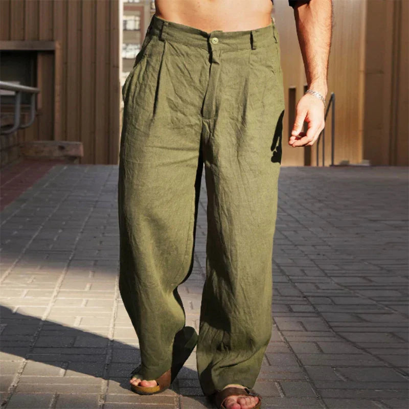 Kobe® | Wide Leg Linen Trousers