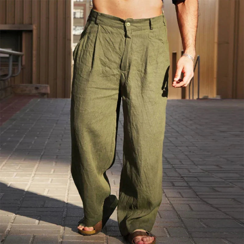 Martin | Wide-leg linen pants