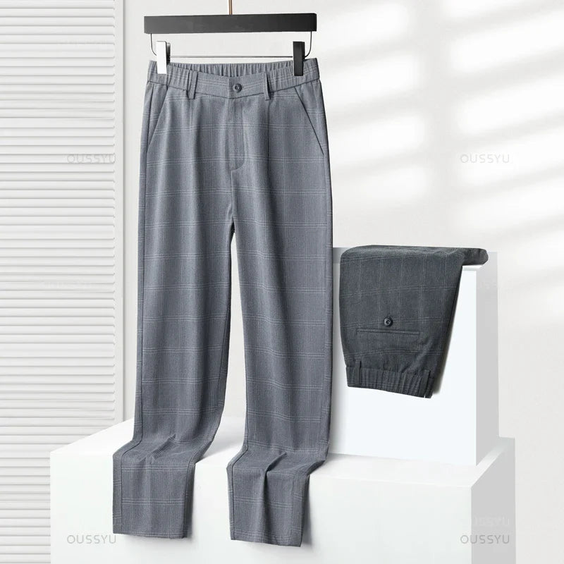 Tristan | Plaid Stretch Pants