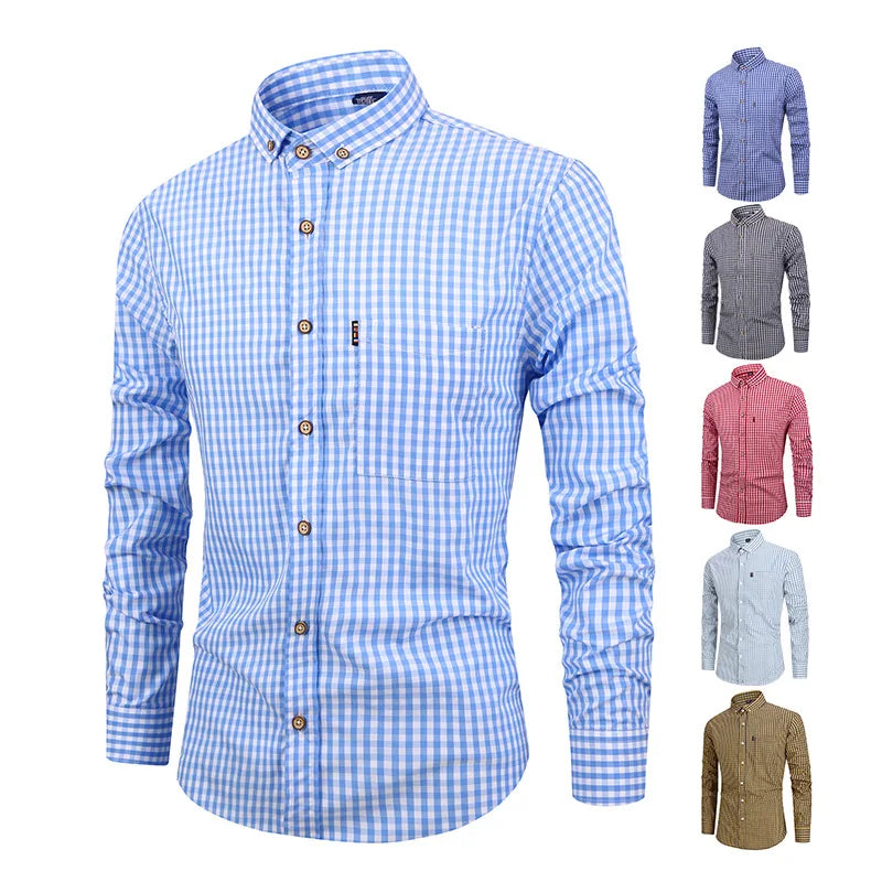 Vance | Elegant Plaid Cotton Shirt
